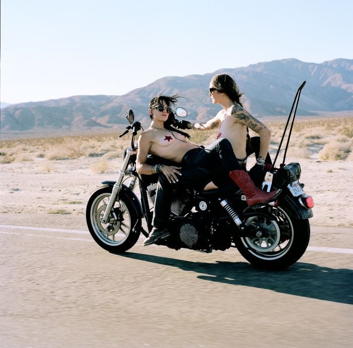 Girls on a motorcycle in Virginia Beach